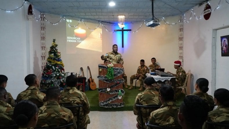 Momen Hangat Prajurit UNIFIL TNI Rayakan Natal di Lebanon, Doakan Perdamaian