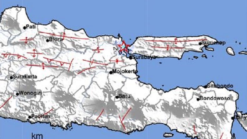 Gempa Terkini Magnitudo 3,3 Guncang Gresik Jawa Timur