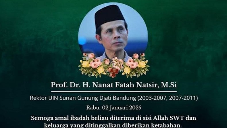 Kabar Duka, Prof Nanat Fatah Natsir Mantan Rektor UIN SGD Meninggal