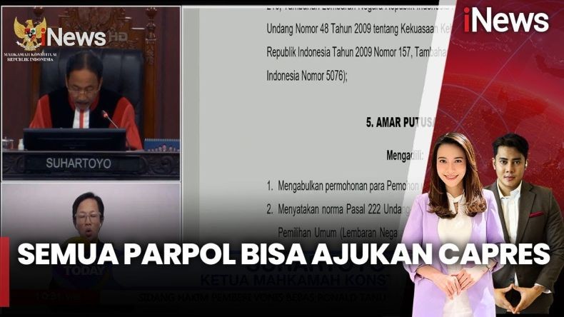 Sah! Syarat Ambang Batas 20 Persen Peserta Pilpres Dihapus