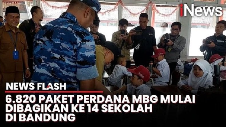 6.820 Paket Makanan Bergizi Gratis Didistribusikan ke 14 Sekolah di Kota Bandung