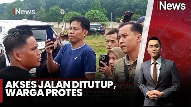 Akses Jalan Perumahan di Palembang Ditutup, Warga Adu Mulut dengan Pemilik Lahan