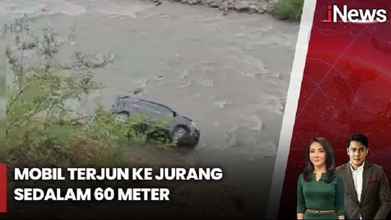 Minibus Terjun Bebas ke Sungai Batang Gadis Madina, Sopir Tak Kuasai Jalur Sempit  