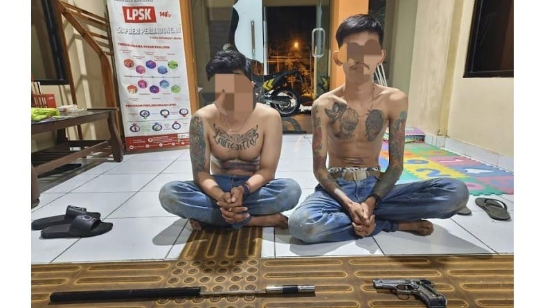 2 Pemuda Bertato Ditangkap Polisi Bawa Pedang dan Airsoft Gun di Kulonprogo