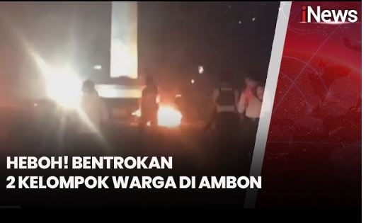 2 Kelompok Pemuda di Ambon Bentrok Saling Lempar Batu, 3 Motor Hangus