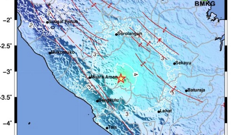 Gempa Terkini Magnitudo 5,2 Guncang Lubuklinggau Sumsel