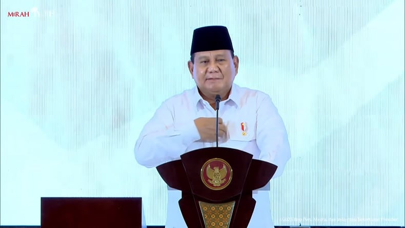 Prabowo Sapa Anindya Bakrie dan Arsjad Rasjid di Munas Kadin, Singgung Persatuan