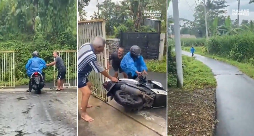 Viral Aksi Konyol Maling Balik Lagi dari Kejaran Warga karena Motornya Ketinggalan