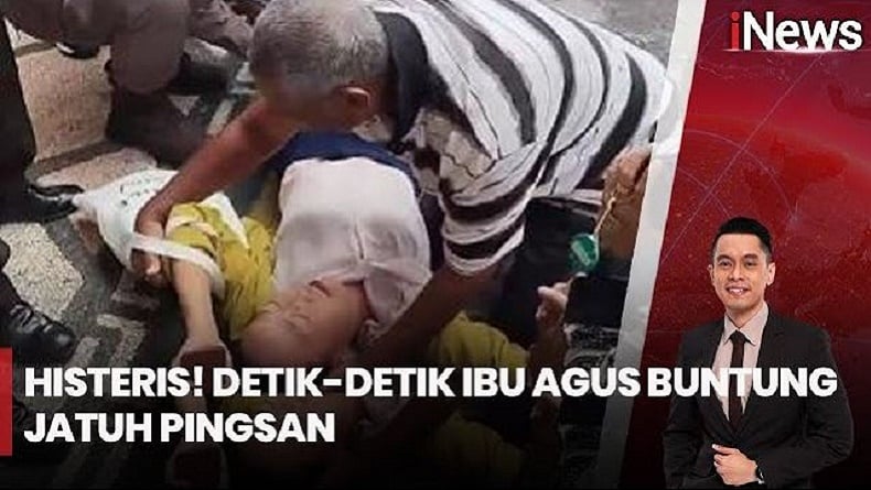 Histeris! Detik-detik Ibunda Agus Difabel Pingsan usai Sidang Perdana di PN Mataram