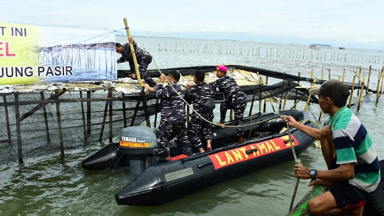 Tersisa 1 Km, TNI AL Targetkan Pembongkaran Pagar Laut Tangerang Tuntas Hari Ini