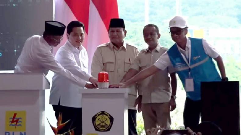 Prabowo Resmikan 26 Pembangkit Listrik dan 11 Gardu Induk di 18 Provinsi