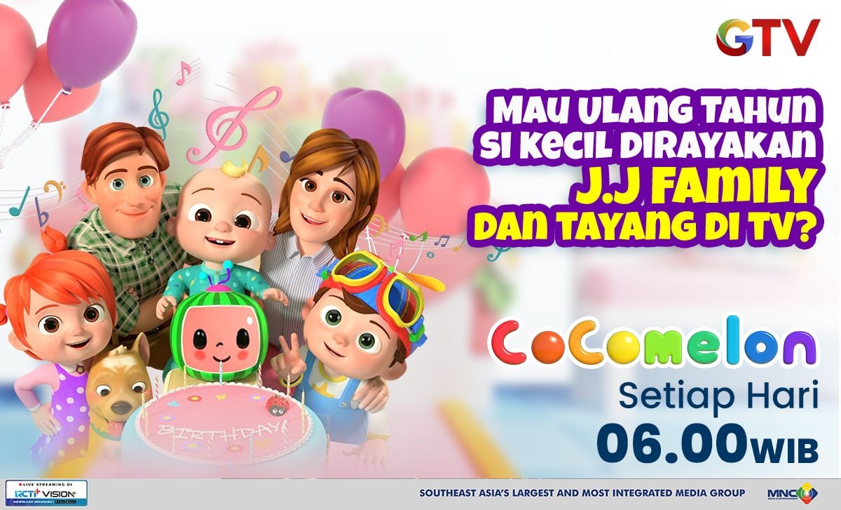 Family Time! Sekarang Ulang Tahun Si Kecil Bisa Dirayakan Bareng Cocomelon di GTV