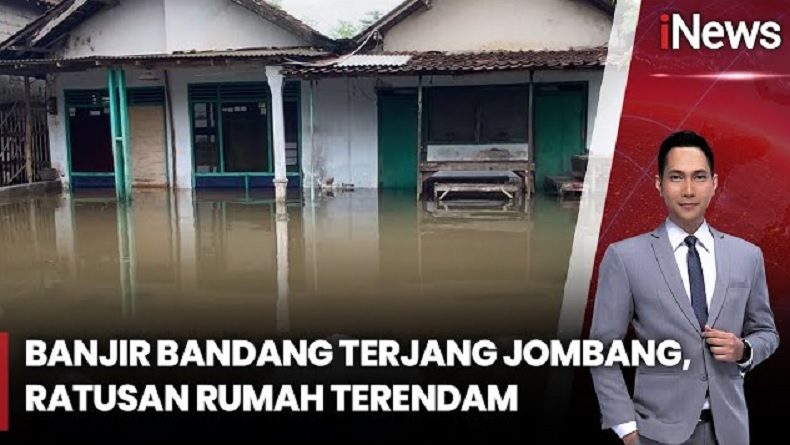 Banjir Rendam Ratusan Rumah di Jombang, Ketinggian Air hingga Sepinggang Orang Dewasa