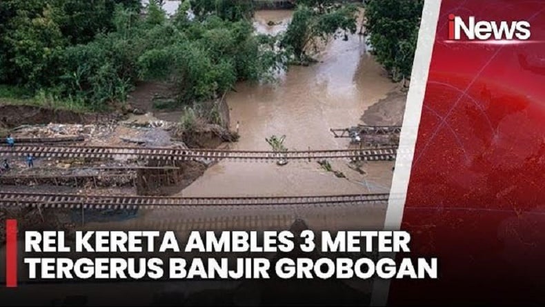 Rel Putus akibat Banjir Grobogan, Sejumlah Perjalanan Kereta Api Dibatalkan dan Dialihkan