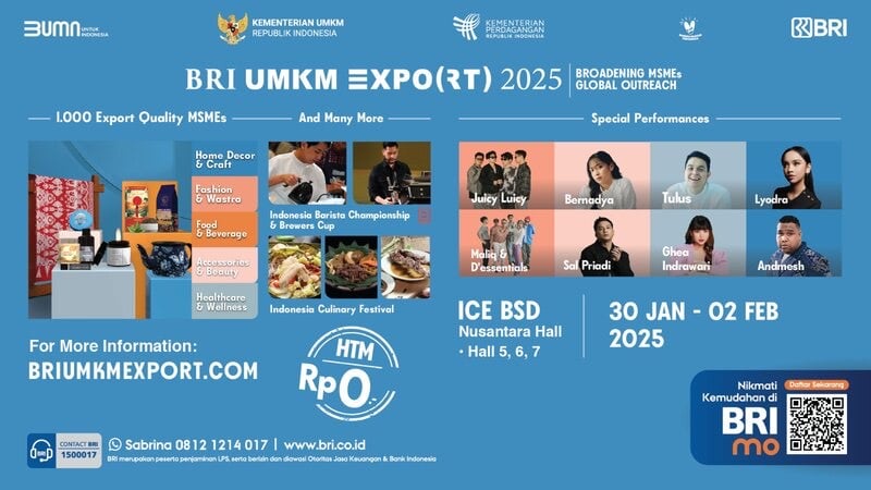 BRI UMKM EXPO(RT) 2025 Siap Hadirkan 1.000 UMKM hingga Penampilan Musisi Ternama!