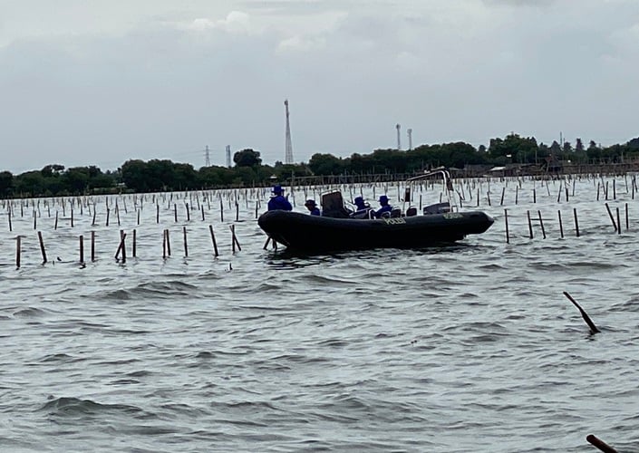 Polairud Polda Metro Targetkan Bongkar 300 Meter Pagar Laut di Tangerang per Hari