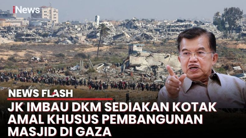 Jusuf Kalla Imbau Masjid-Masjid Sediakan Kotak Amal Khusus untuk Bangun Masjid di Gaza