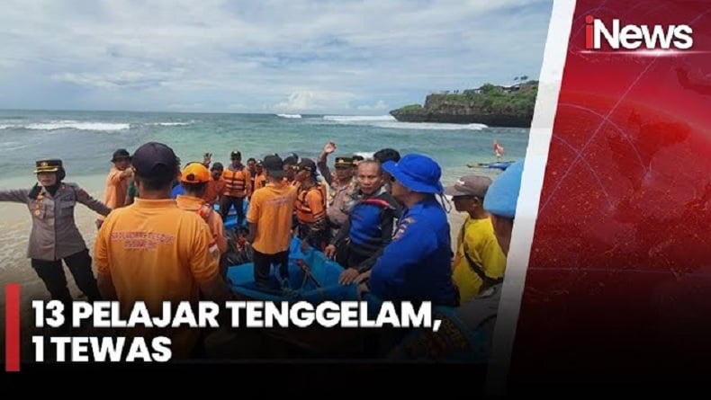 Update Korban Outing Class SMP 7 Tenggelam di Pantai Drini Gunungkidul