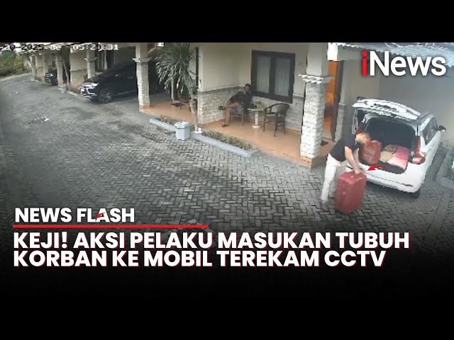 Penampakan Pelaku Mutilasi di Ngawi Terekam CCTV Hotel Bawa Potongan Tubuh Korban dalam Koper 