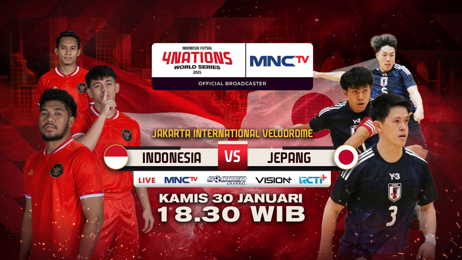 Jadwal Siaran Langsung Timnas Futsal Indonesia Vs Jepang di 4 Nations World Series 2025