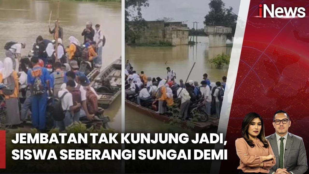 Salut! Ratusan Murid Sebrangi Sungai untuk Pergi ke Sekolah 