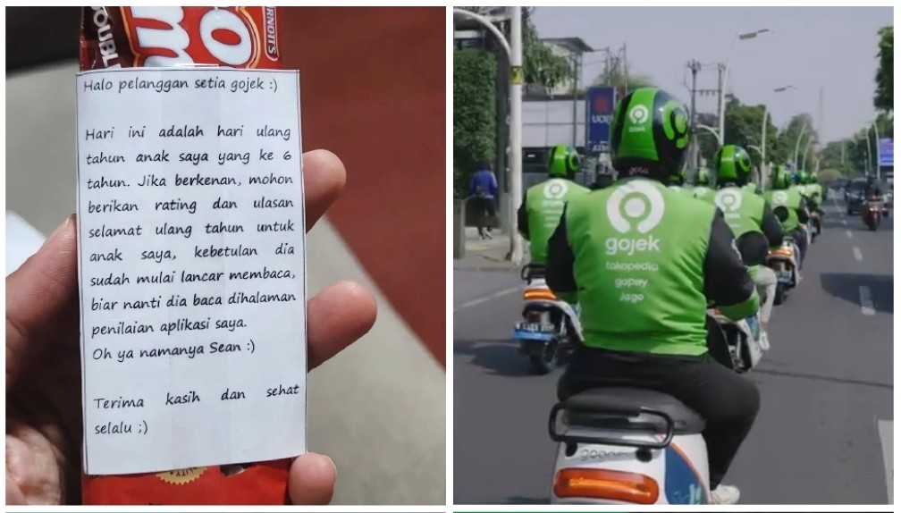 Viral Driver Ojol Bagikan Biskuit ke Pelanggan di Hari Ulang Tahun Anaknya, Netizen Auto Nangis Terharu