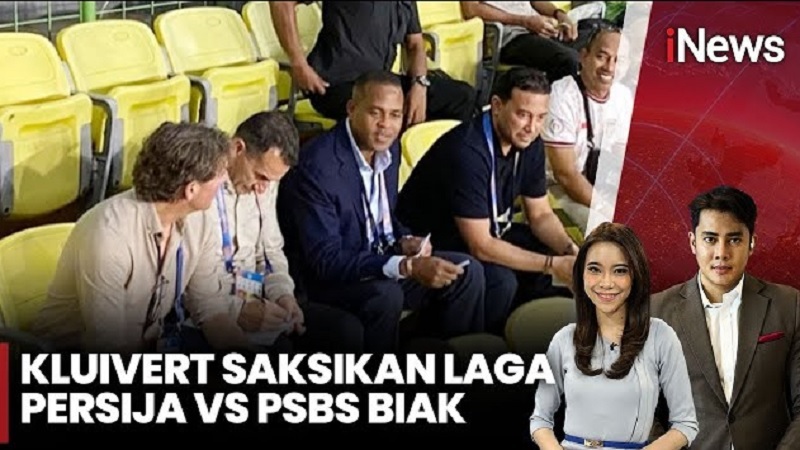 Momen Patrick Kluivert Saksikan Laga Persija Vs PSBS Biak di Liga 1