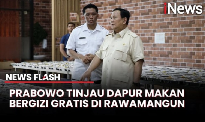 Presiden Prabowo Tinjau Langsung Dapur Makan Bergizi Gratis di Rawamangun