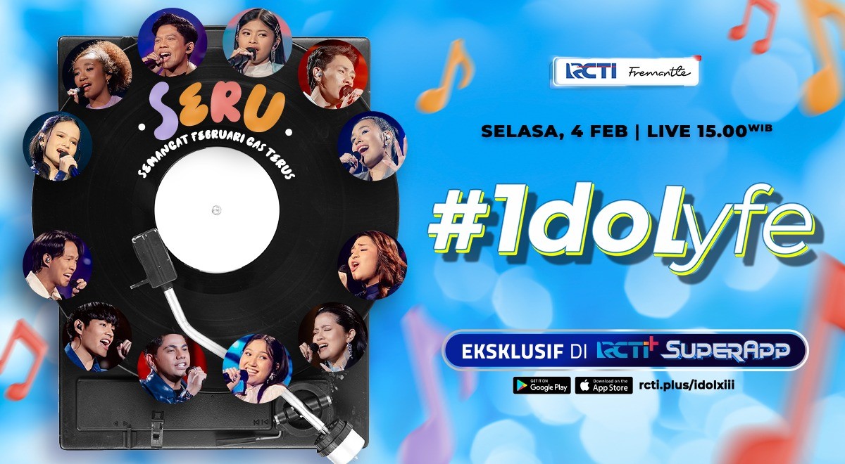 Streaming Idolyfe bersama Top 12 Indonesian Idol XIII Eksklusif di RCTI+ SuperApp 