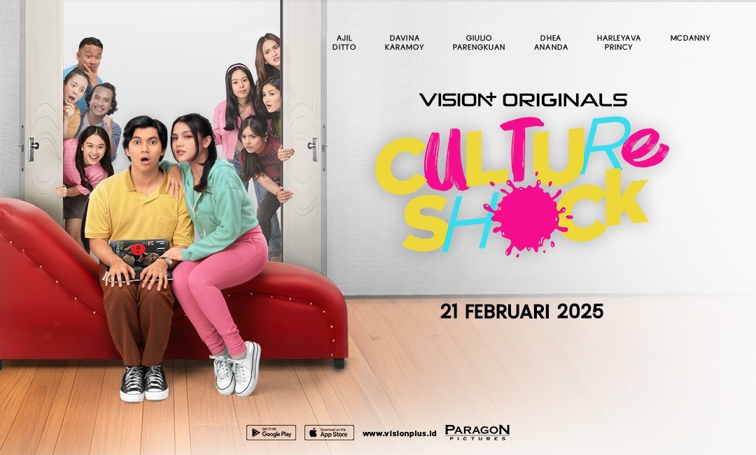 Bikin Gemes, Davina Karamoy dan Ajil Ditto Tampil Kocak di Official Poster Series Culture Shock Vision+