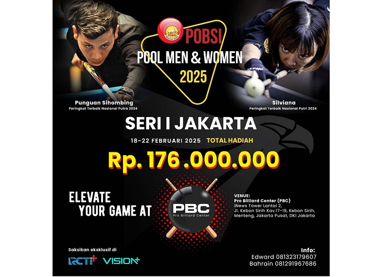 POBSI Gelar Pool Men & Women Series 2025, Cari Pebiliar Berbakat Tanah Air