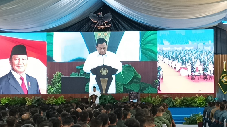 Prabowo Kumpulkan Dansat TNI, Tegaskan Negara Merdeka Harus Mampu Lindungi Diri