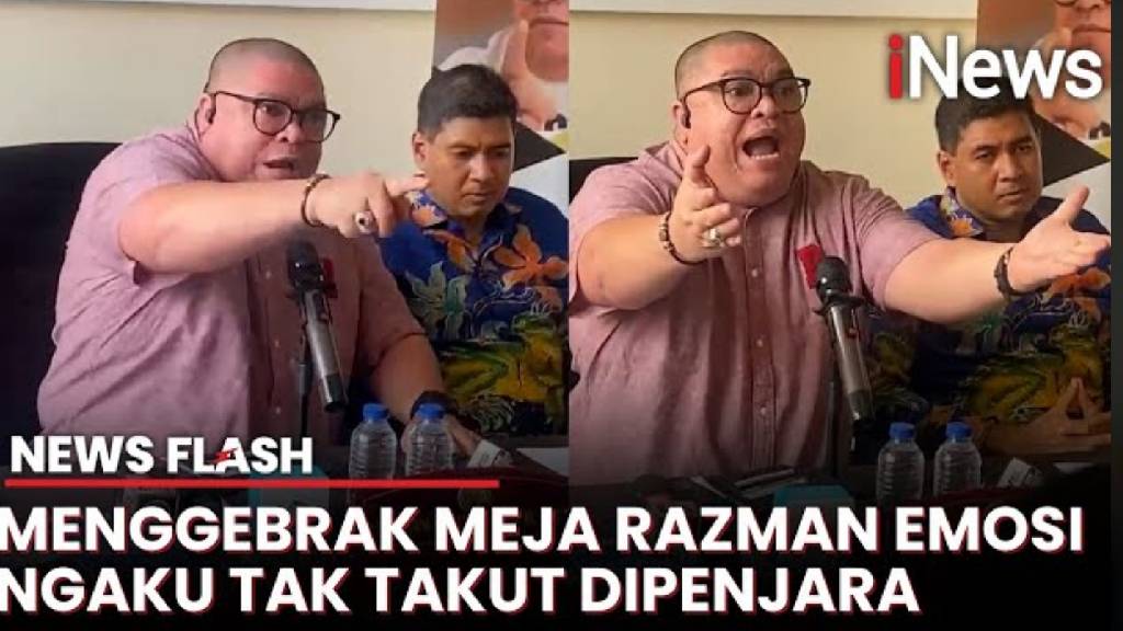 Detik-Detik Razman Nasution Gebrak Meja Bilang Tidak Takut Masuk Penjara gegara Hotman Paris