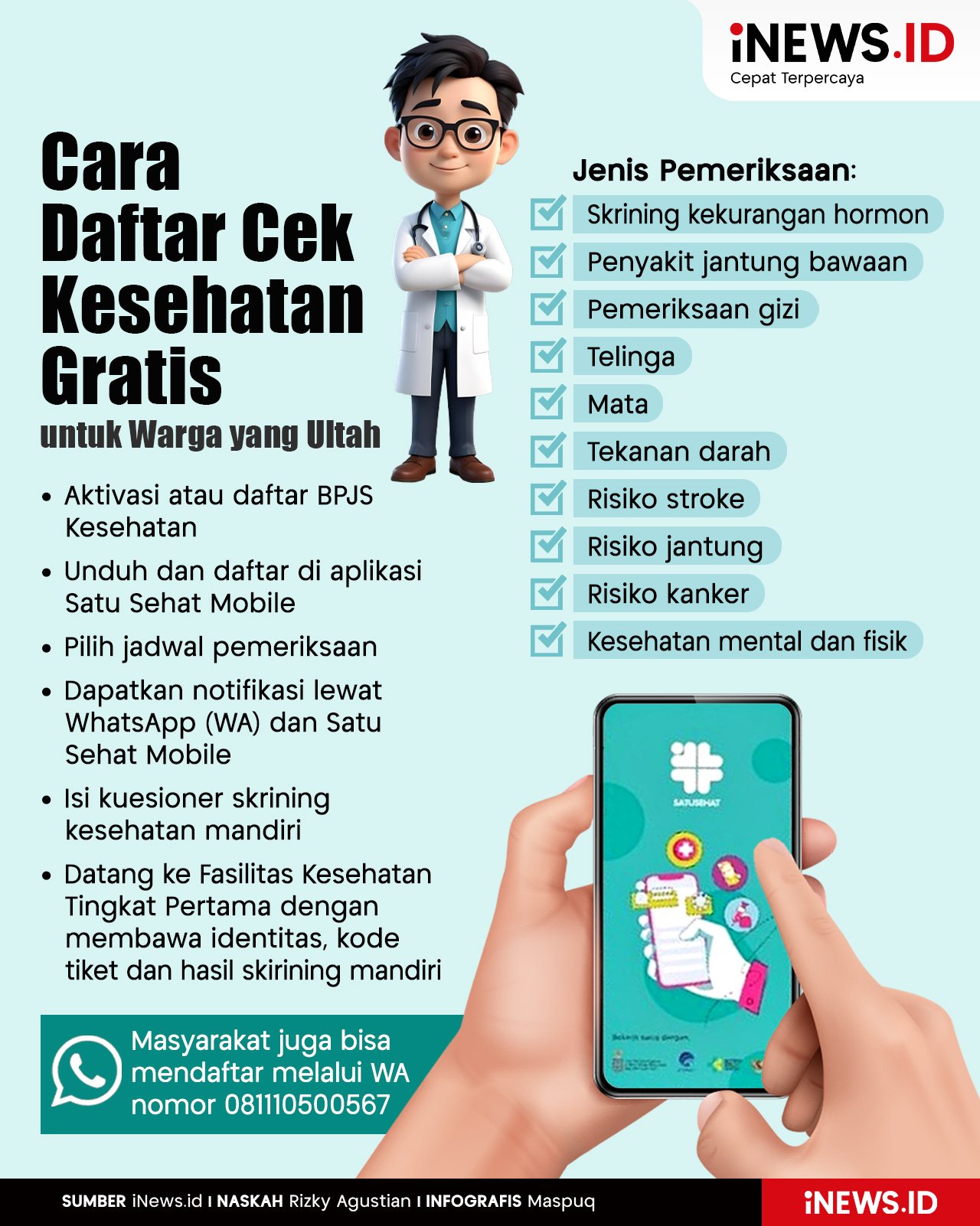 Infografis Cara Daftar Cek Kesehatan Gratis untuk Warga yang Ultah 