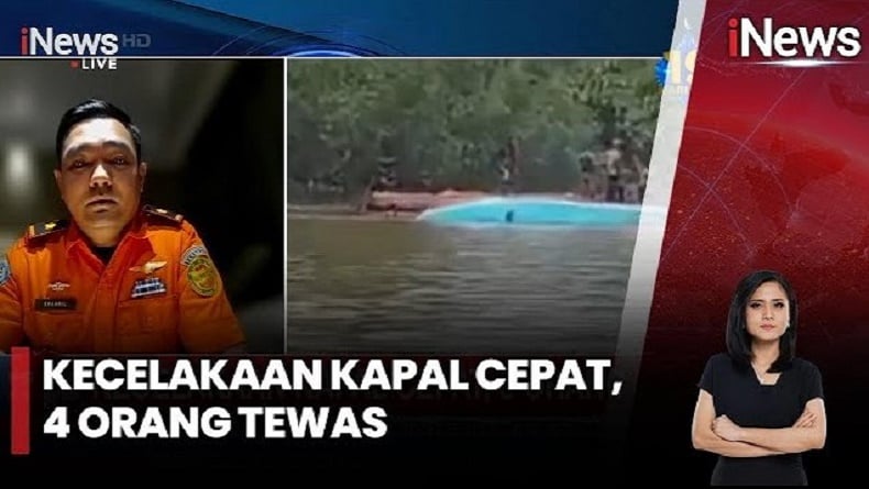 Kecelakaan Kapal Cepat Terbalik di Sungai Temangga Bulungan, 4 Orang Tewas