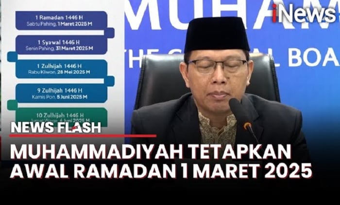 PP Muhammadiyah: Awal Ramadan 1 Maret, Idulfitri 31 Maret