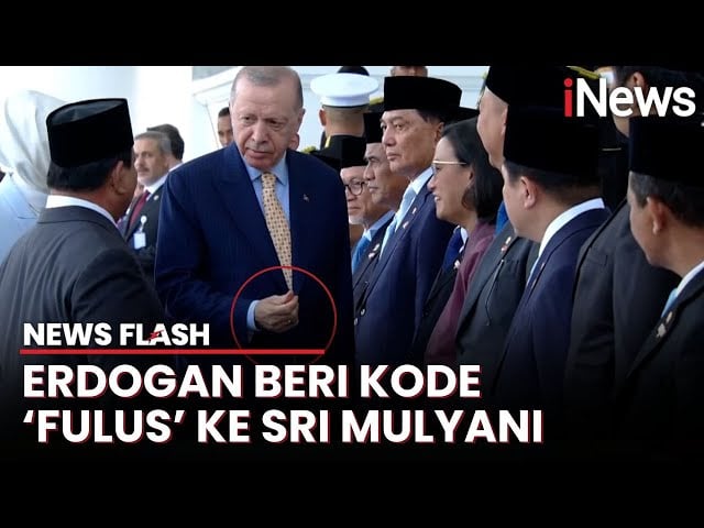 Momen Akrab Erdogan saat Prabowo Kenalkan Sri Mulyani, Sempat Jentikkan Jari Simbol Uang