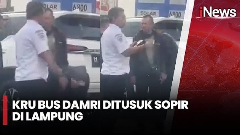 Detik-detik Pengemudi Fortuner Tikam Kernet Bus di Lampung, Tak Terima Ditegur