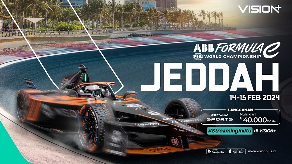 Jadwal dan Link Live Streaming Formula E Grand Prix Jeddah di Vision+