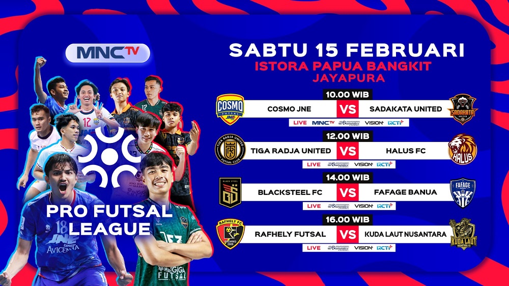 Jadwal Pro Futsal League Pekan Ini: Big Match Cosmo JNE Jakarta Vs Sadakata United, Live MNCTV