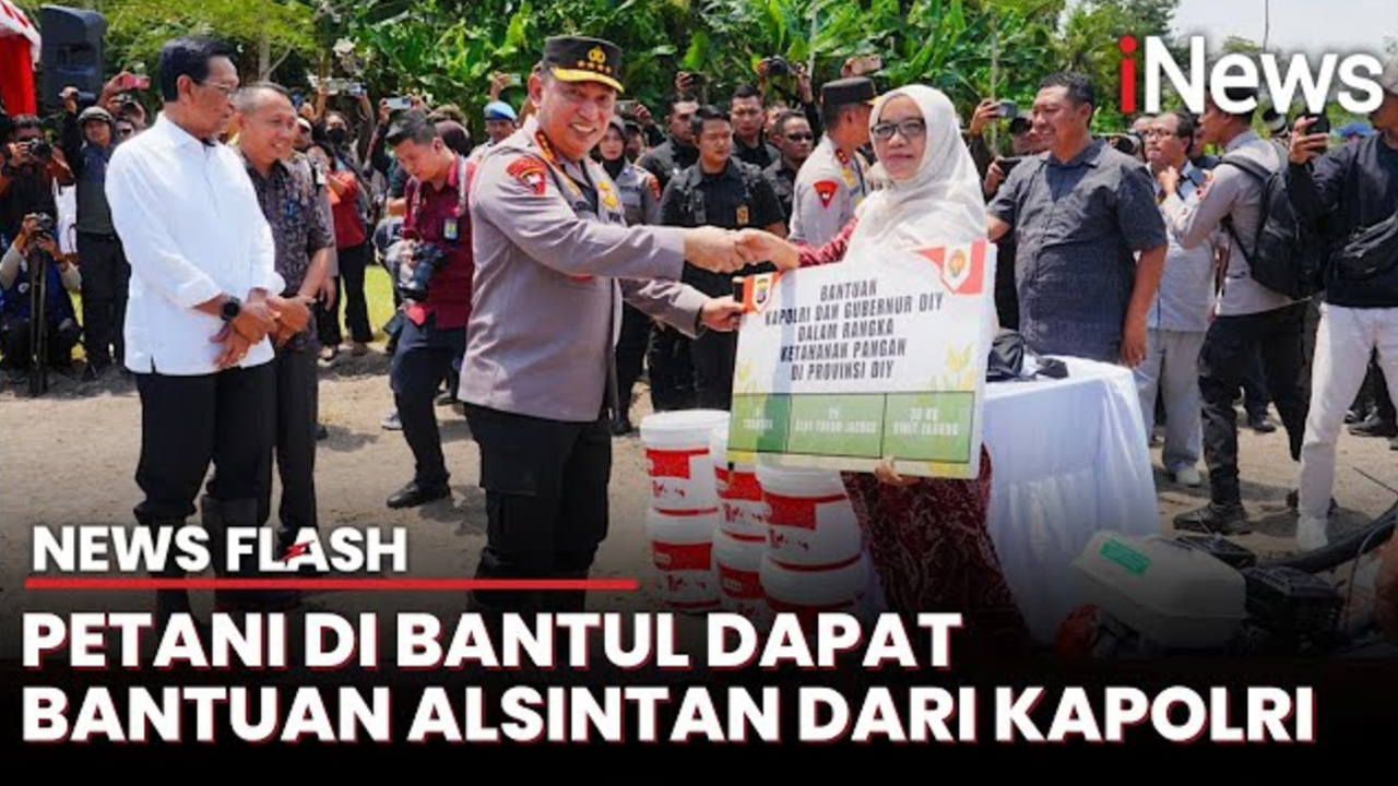 Tanam Jagung di Bantul, Kapolri Beri Bantuan Alsintan ke Petani 