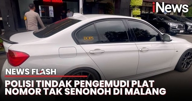 Buat Konten Sensasi, Mobil Mewah Berpelat Tak Senonoh Viral di Malang