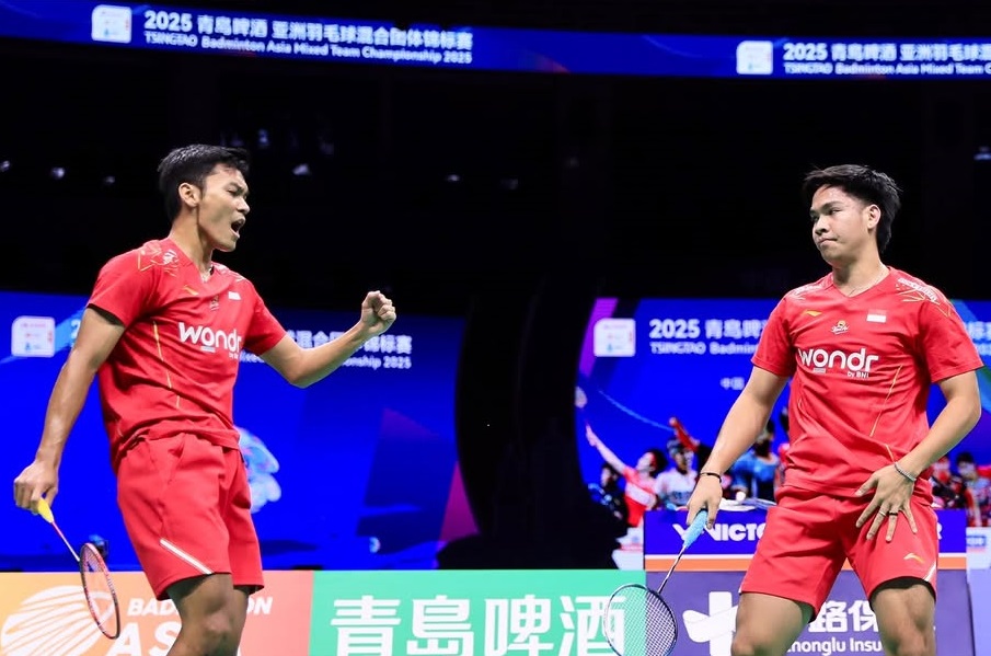 Indonesia Juara Badminton Asia Mixed Team Championship 2025 usai Fikri/Daniel Bungkam Ganda Putra China