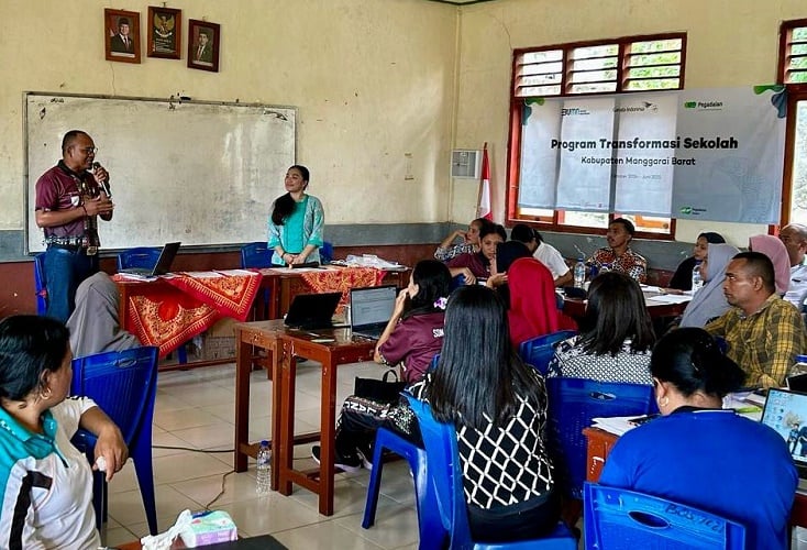 Bersinergi, Pegadaian dan Garuda Indonesia Wujudkan Transformasi Sekolah di Pulau Komodo