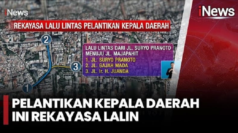 481 Kepala Daerah Dilantik Kamis Besok, Catat Rekayasa Lalin di Sekitar Istana