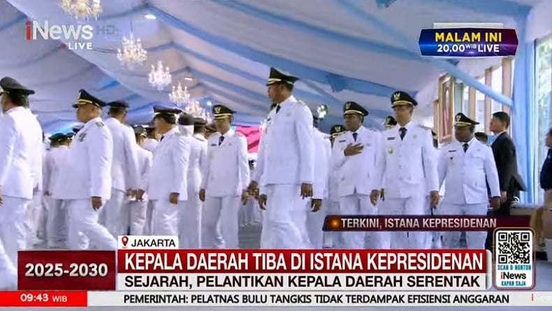 Momen Bersejarah! 481 Kepala Daerah dan Wakilnya Kirab dari Monas ke Istana