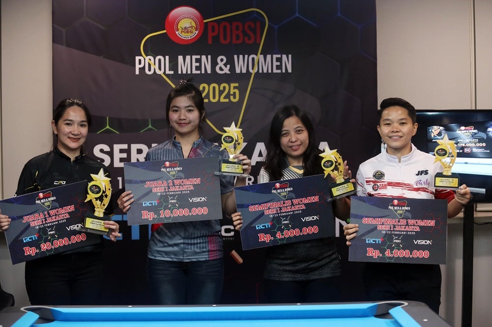 Angeline Juara POBSI Pool Men & Women Seri 1 Jakarta 2025, Apresiasi Hary Tanoe