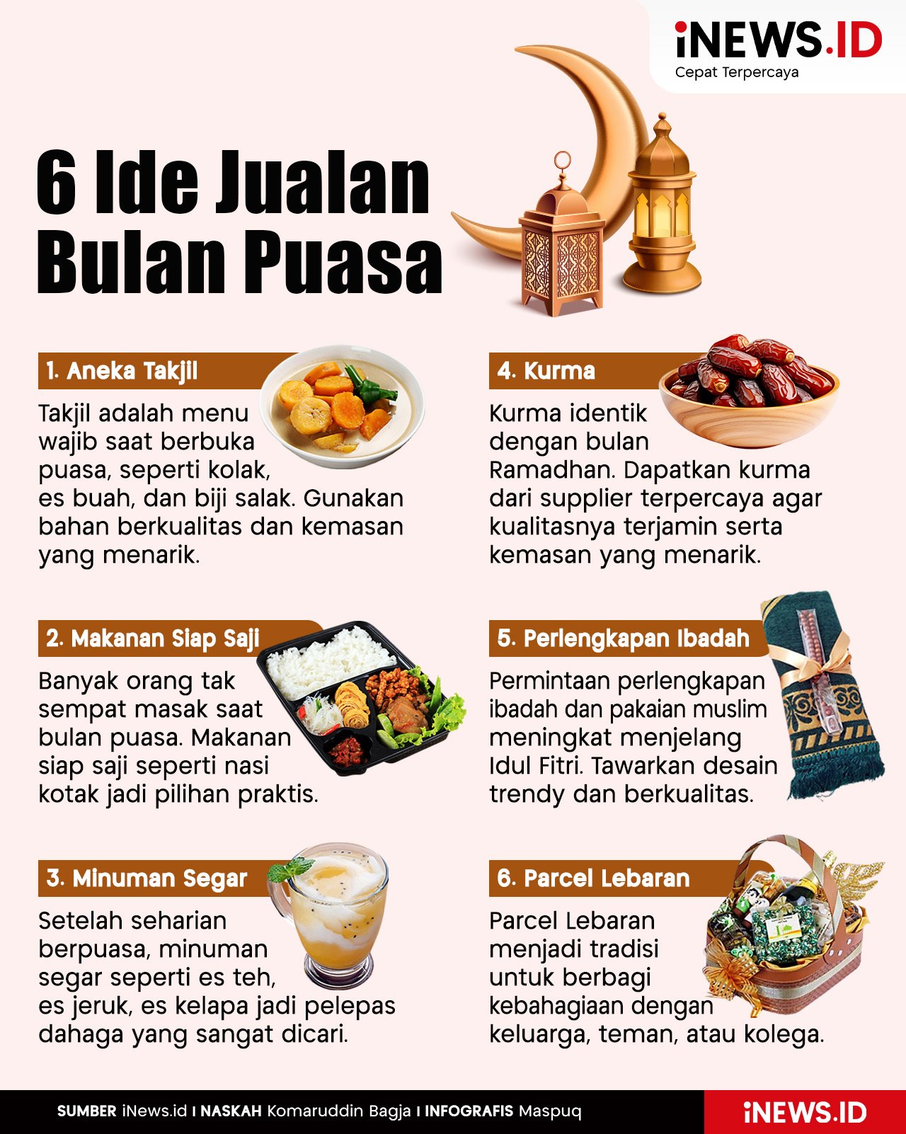 Infografis 6 Ide Jualan Bulan Puasa 