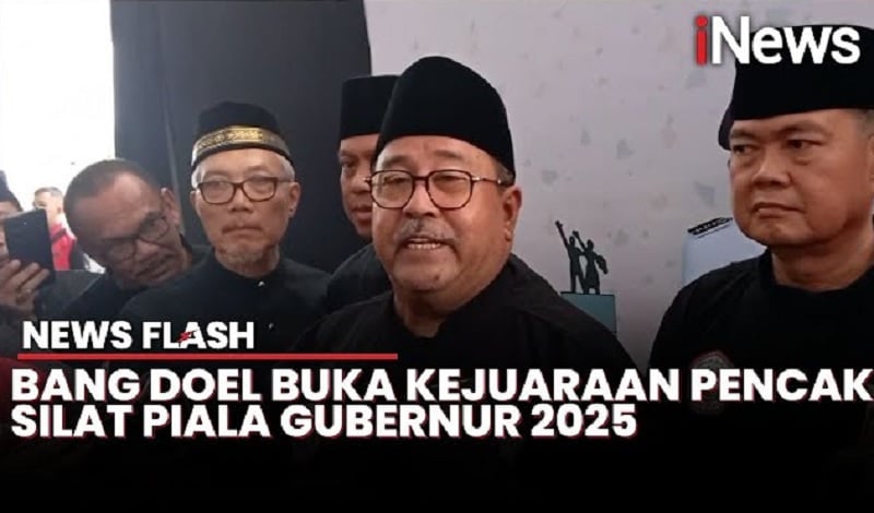 Pakai Baju Pencak Silat, Bang Doel Buka Kejuaraan Piala Gubernur Jakarta 2025 