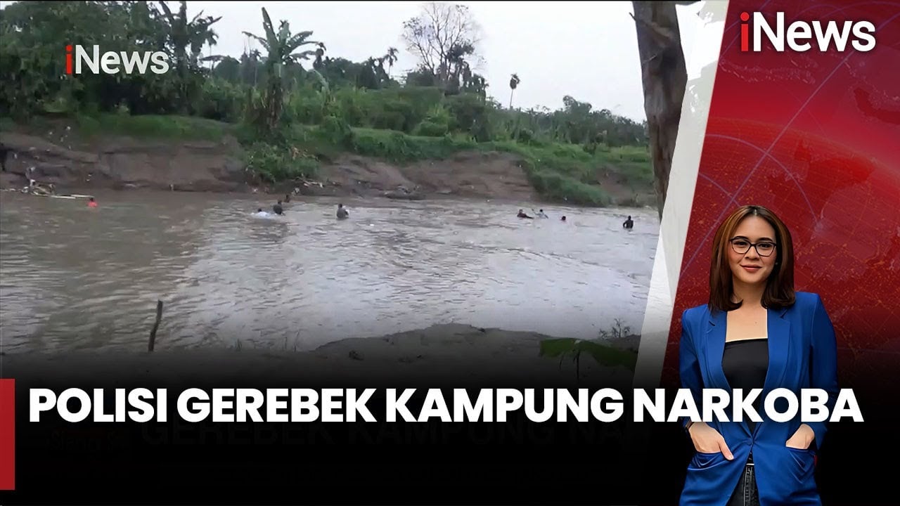 Detik-Detik Polisi Gerebek Kampung Narkoba, Pengguna Kabur Melompat ke Sungai